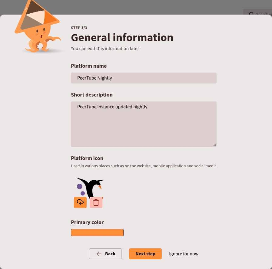 screenshot configuration wizard