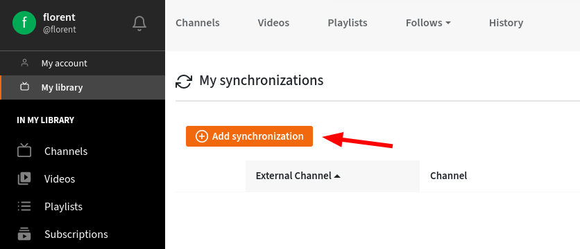 Add a new synchronization button