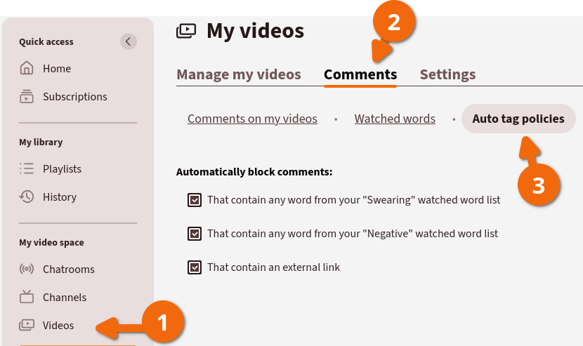 auto tag policies screenshot